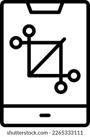 Crop Line Vector Icon Design
