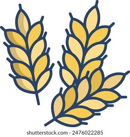 Crop linear color illustration icon