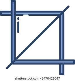 crop linear color vector illustration