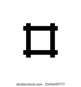 Iconos de interfaz de líneas de Recortar sobre fondo blanco