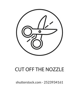 Vetor de ícone de linha de corte com traçado editável.