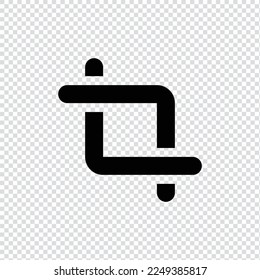 Crop outline icon in transparent background, basic app and web UI bold line icon, EPS10