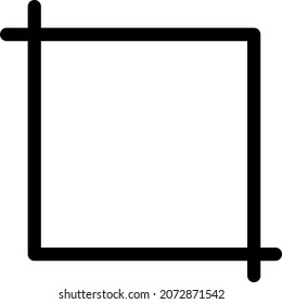 Crop Outline Vector Icon Design
