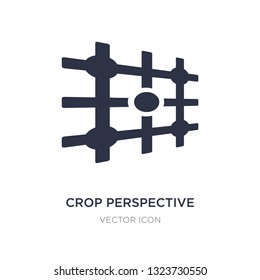 crop perspective icon on white background. Simple element illustration from UI concept. crop perspective sign icon symbol design.