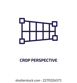crop perspective icon from user interface collection. Thin linear crop perspective, perspective, crop outline icon isolated on white background. Line vector crop perspective sign, symbol for web and 