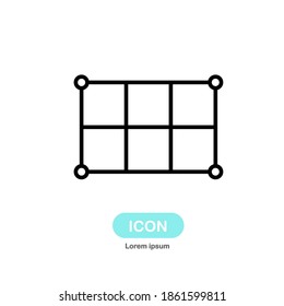 Crop perspective icon vector isolated on white background.