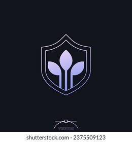 crop protection icon with a gradient
