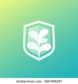 Crop Protection Icon With Shield