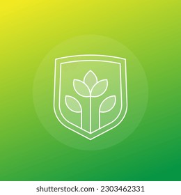 crop protection vector line icon