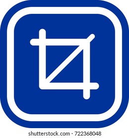 Crop , redactor icon , sign Square with rounded corners
