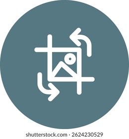 Crop and rotate Line vector Icon Design