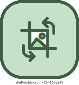 Crop and rotate Line vector Icon Design