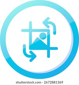 Recortar y rotar el diseño del icono del Vector de línea