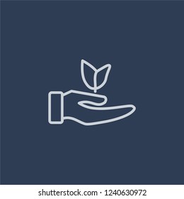 crop rotation icon. crop rotation linear design concept from Agriculture, Farming and Gardening collection. Simple element vector illustration on dark blue background.