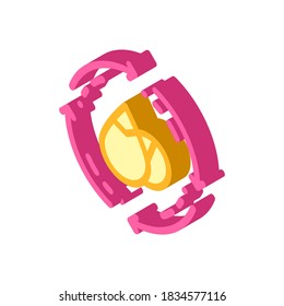 crop rotation isometric icon vector. crop rotation sign. isolated symbol illustration
