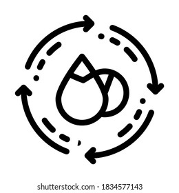 crop rotation line icon vector. crop rotation sign. isolated contour symbol black illustration