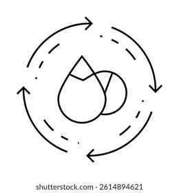 crop rotation line icon vector. crop rotation sign. isolated contour symbol black illustration