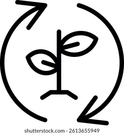 Crop Rotation Line Vector Icon Design
