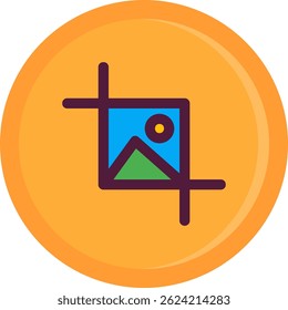 Crop selection Line vector Icon Design
