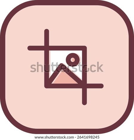 Crop selection Line vector Icon Design