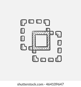 Crop sketch icon for web, mobile and infographics. Hand drawn vector isolated icon.