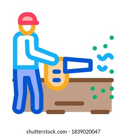 crop spraying icon vector. crop spraying sign. color symbol illustration
