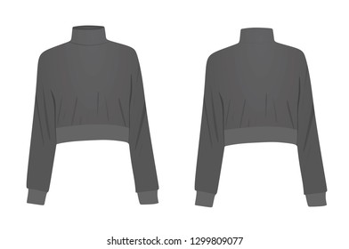 Crop sweater. vector illustration