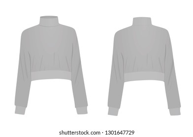Crop sweater. vector illustration