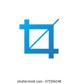 Crop symbol icon vector, solid logo illustration, pictogram isolated on white