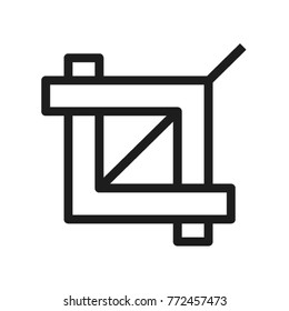 Crop Symbol. Line Icon