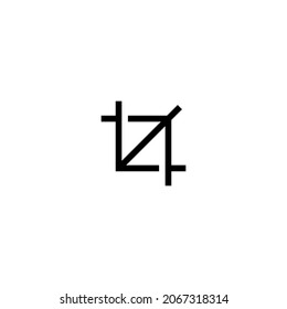 Crop symbol simple icon perfect vector