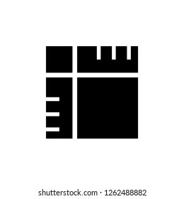 Crop, text icon. Simple glyph vector of text editor set icons for UI and UX, website or mobile application