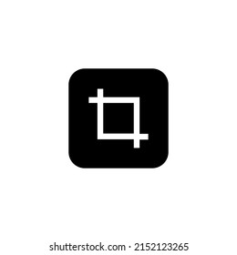 Crop tool button icon for apps and web sites