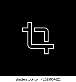 Crop tool button vector icon