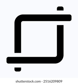 Icono de herramienta de Recortar, recorte, Vector recortado, icono de Vector de silueta aislado.