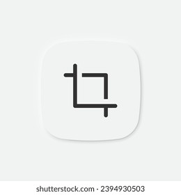 Icono de herramienta de recorte. Signo de opción de diseño. Símbolo de corte. Signo aislado del vector.