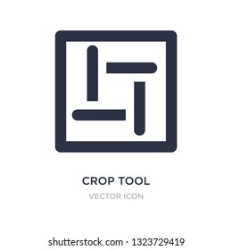 crop tool icon on white background. Simple element illustration from UI concept. crop tool sign icon symbol design.