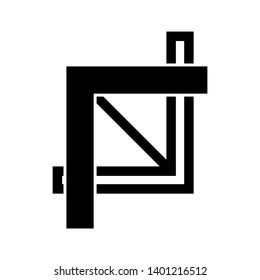 crop tool icon on white background. crop symbol - Vector