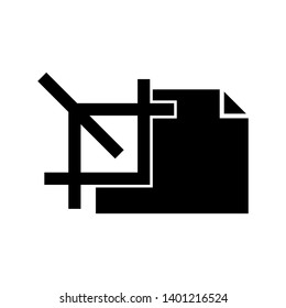 crop tool icon on white background. crop symbol - Vector