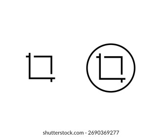 Crop tool icon symbol vector eps10.