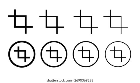 Zuschneiden Werkzeug Symbol Vektor eps10.