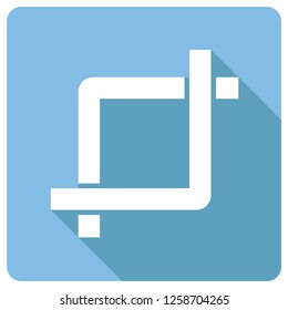 crop tool icon. vector illustration 