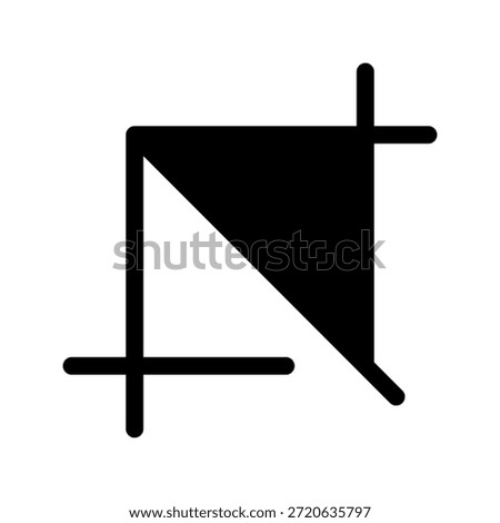 Crop Tool Icon Vector Symbol Design Illustration