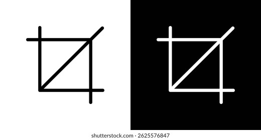 Crop tool icon vector for web and mobile app. Symbol isolated.