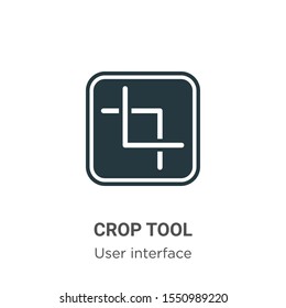 Crop tool vector icon on white background. Flat vector crop tool icon symbol sign from modern user interface collection for mobile concept and web apps design.
