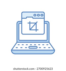 Zuschneidewerkzeug, Vektorsymbol, Stockgrafik
