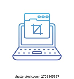 Zuschneidewerkzeug, Vektorsymbol, Stockgrafik