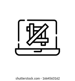 Crop Tool Vector illustration. Design Development line icon. EPS 10