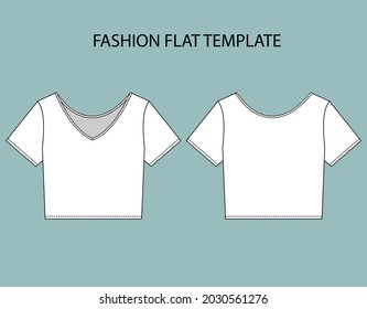 crop top front and back view