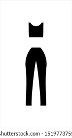 Crop top and high waist jeans icon vector design. Clothes icon vector illustration